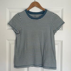 Madewell Northside Vintage Tee Blue White Stripe XS